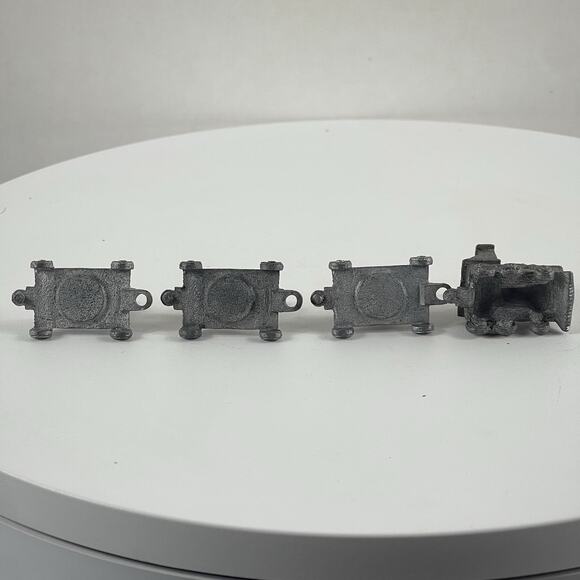 Rare Vintage 70s MSR 4pc Miniature Pewter Christmas FREEDOM TRAIN -Bear Unicorn - Picture 8 of 10